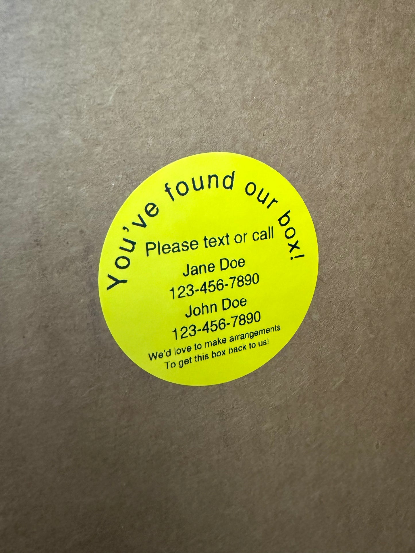 Custom 3x3 PCS Sticker Labels — Personalized Contact Labels for Military Moves